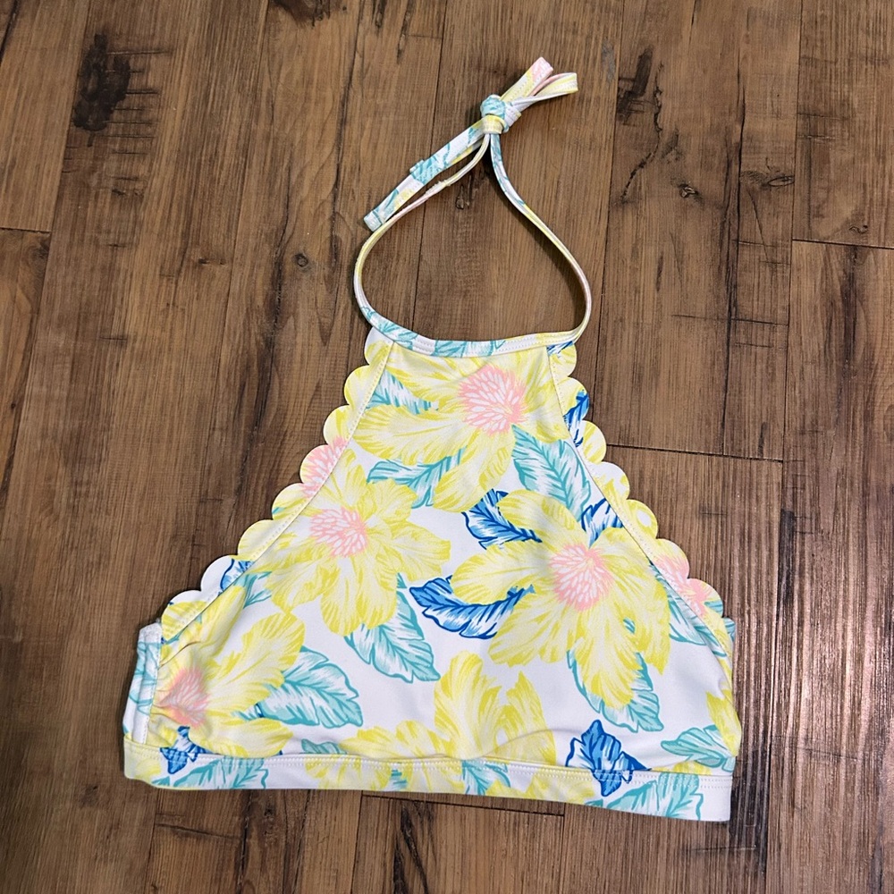 New Look Yellow and Blue Tropical Print Halter Accessory